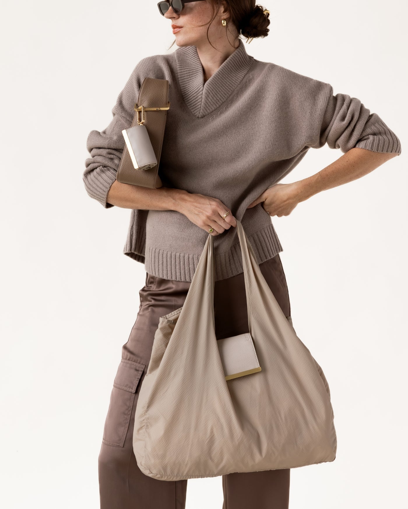 QuickBucket - keychain tote (stone)