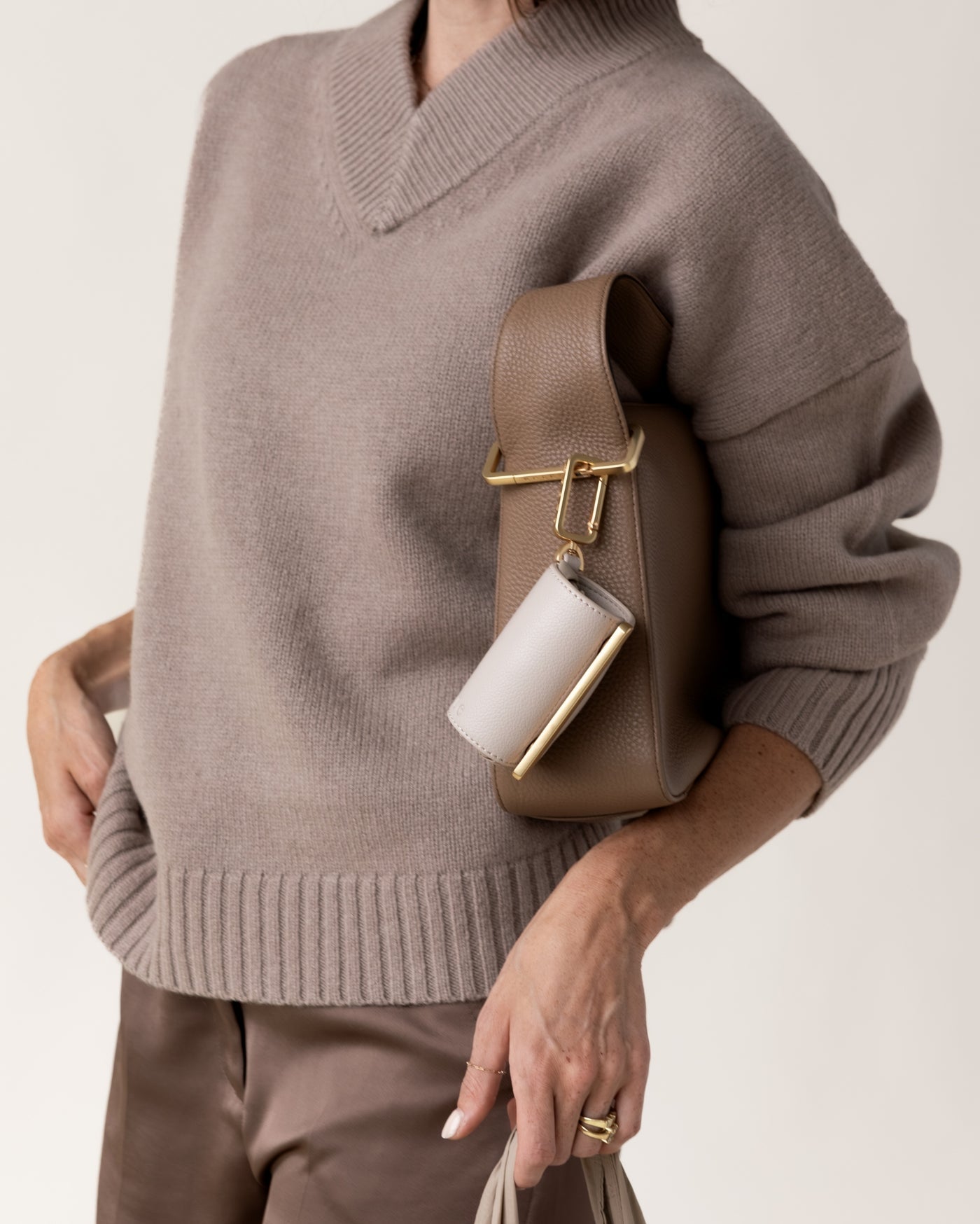 QuickBucket - keychain tote (stone)