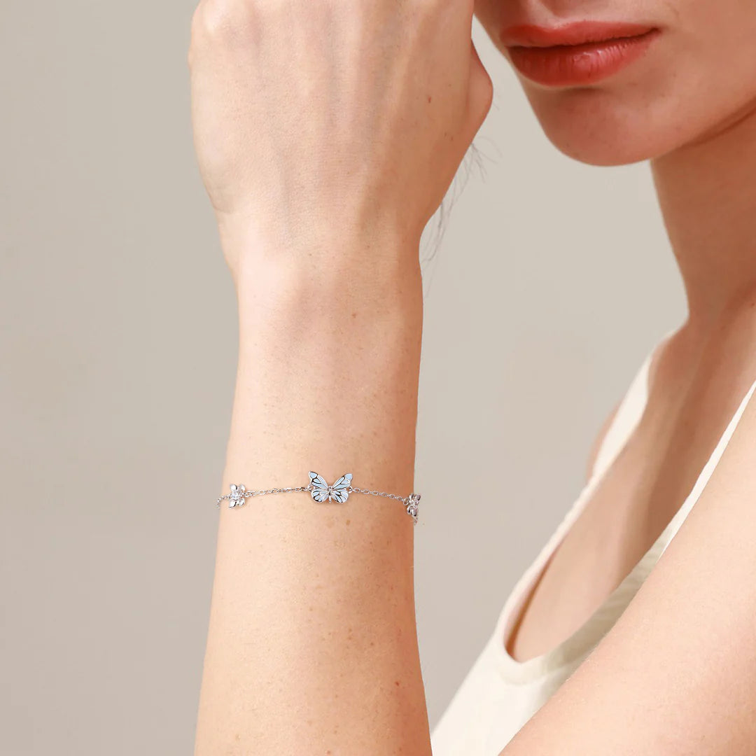 QuickBucket - Butterfly Glow In The Dark Luminous Enamel Bracelet