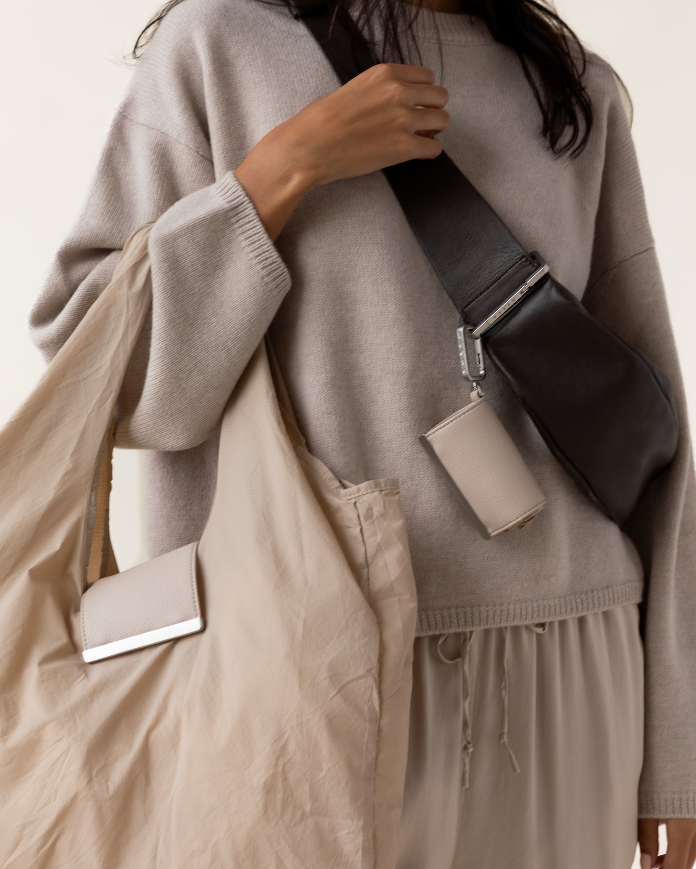 QuickBucket - keychain tote (stone)