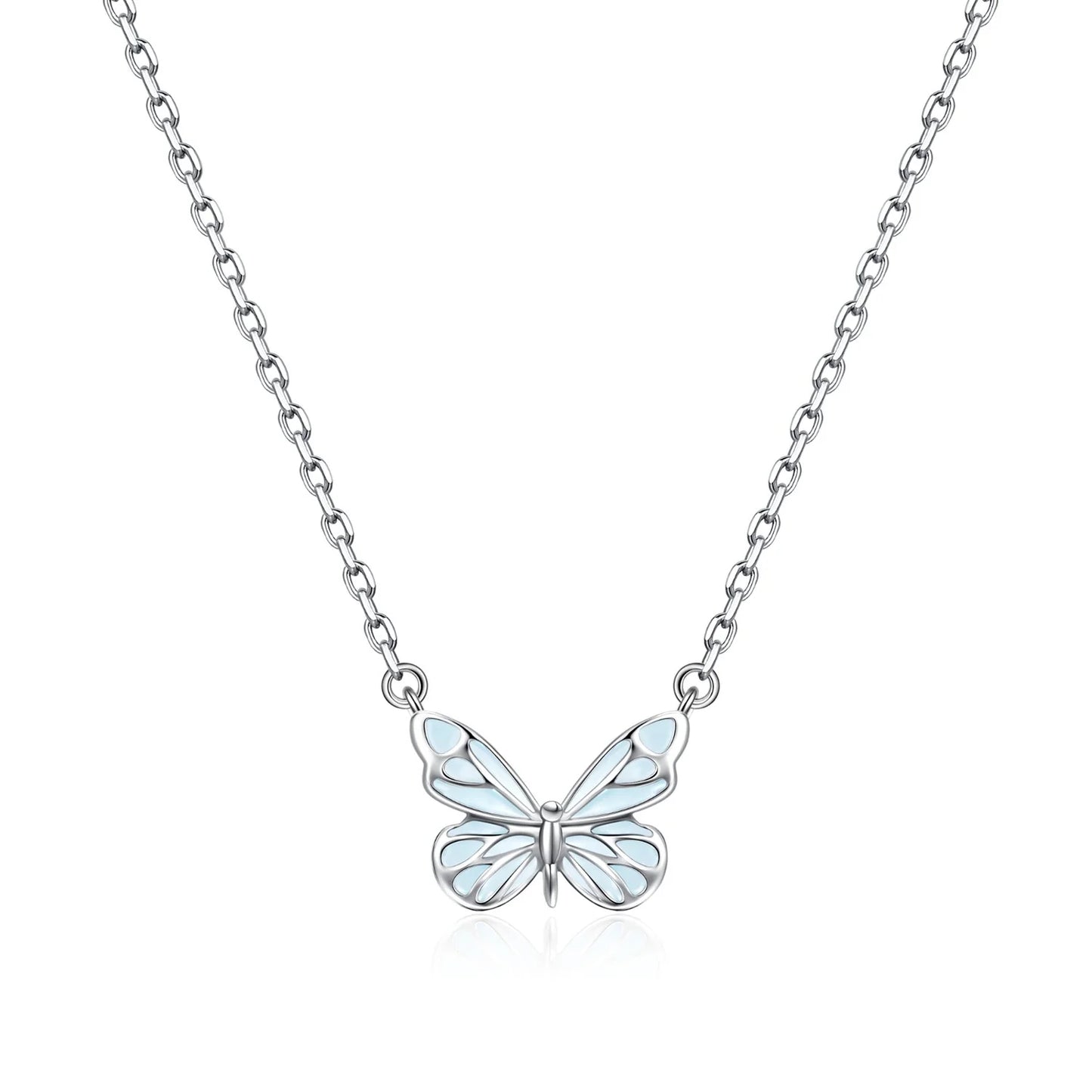QuickBucket - Butterfly Glow In The Dark Luminous Enamel Necklace