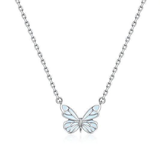 QuickBucket - Butterfly Glow In The Dark Luminous Enamel Necklace