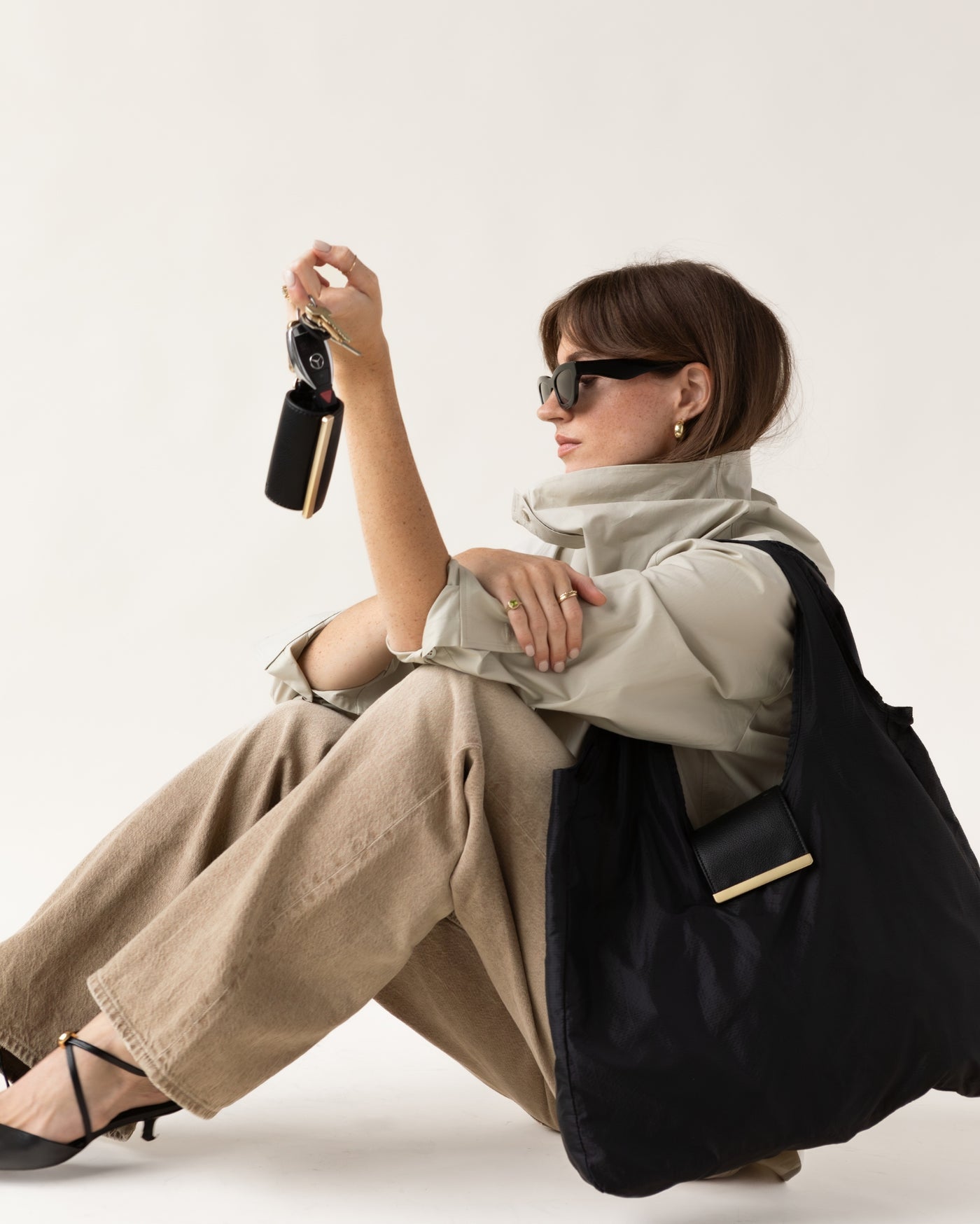 QuickBucket - keychain tote (Black)
