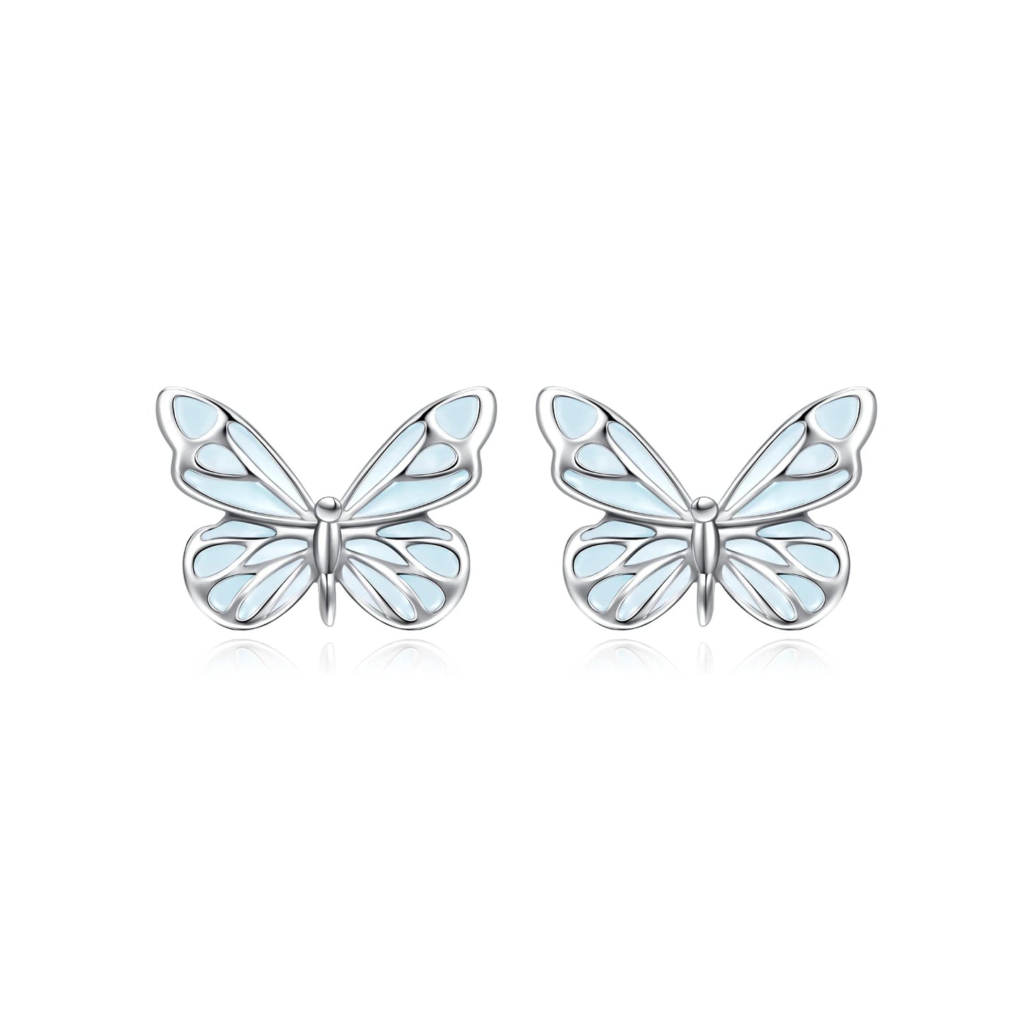 QuickBucket - Butterfly Glow In The Dark Luminous Enamel Earrings