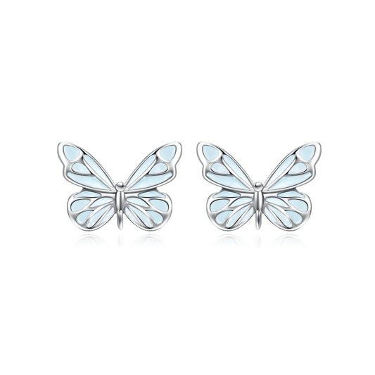 QuickBucket - Butterfly Glow In The Dark Luminous Enamel Earrings
