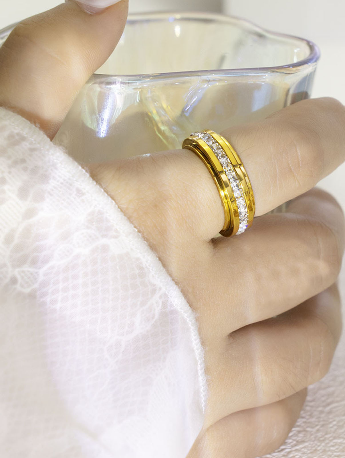 QuickBucket - Adjustable Soothing Spin Anxiety Ring (Set Of 2)