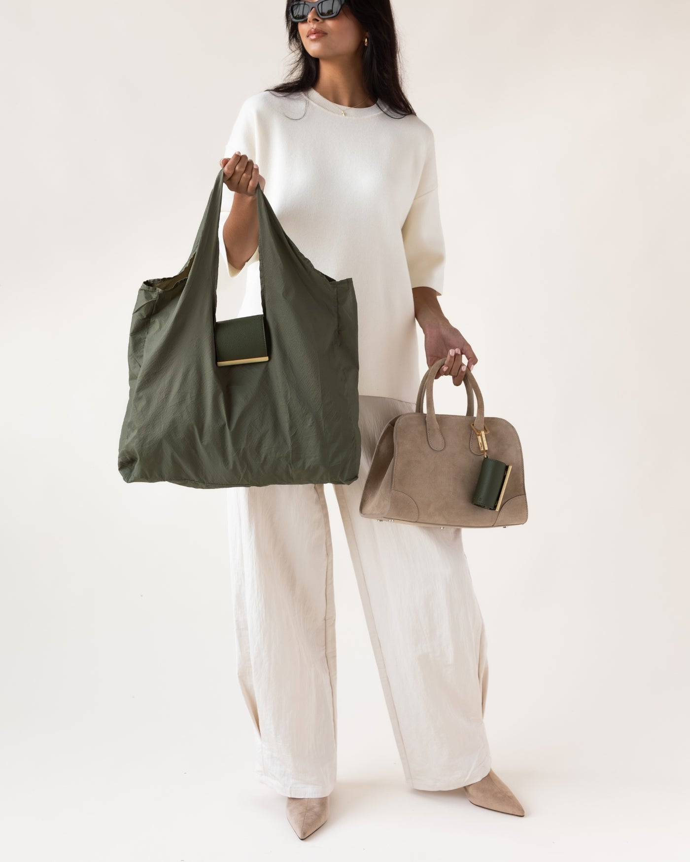 QuickBucket - keychain tote (olive)