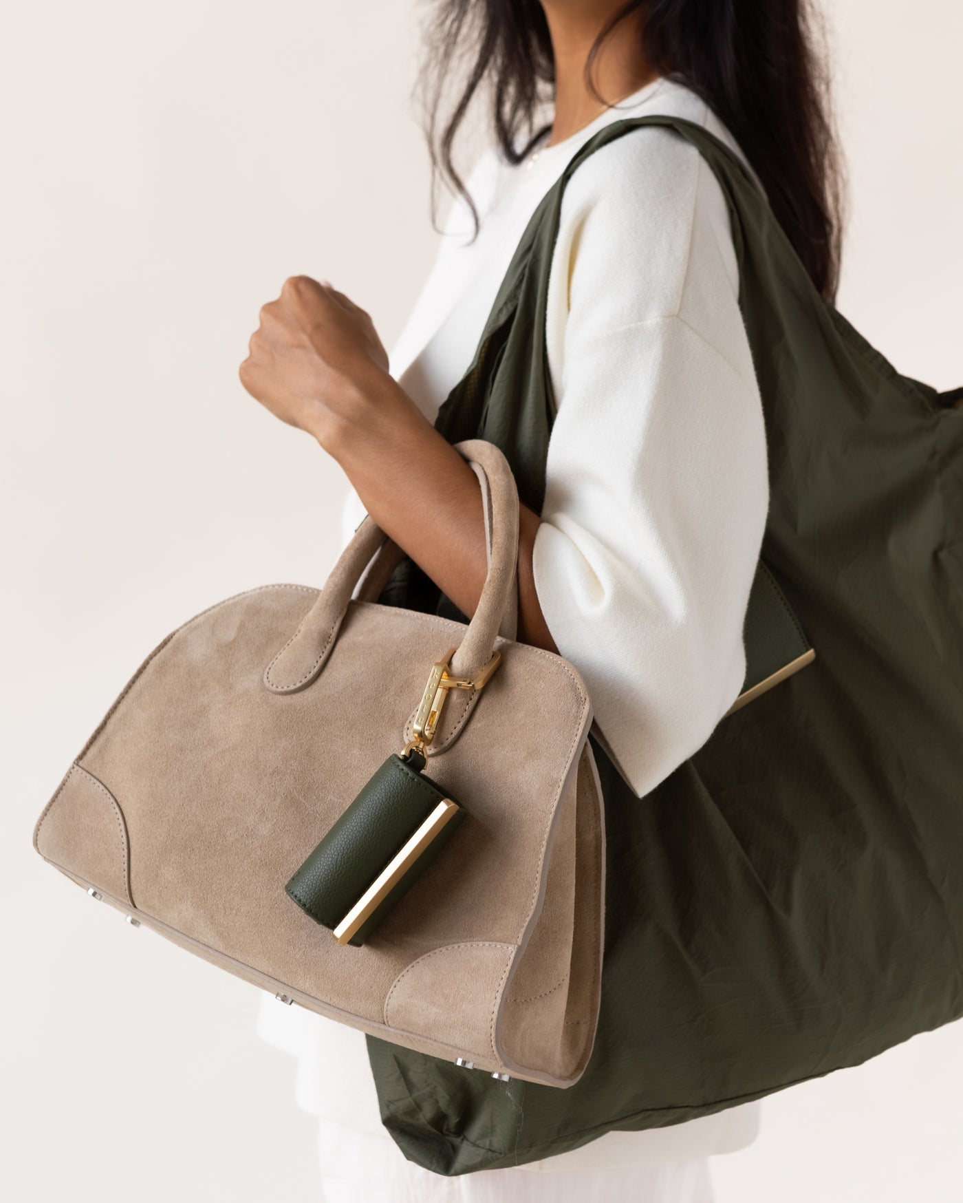 QuickBucket - keychain tote (olive)