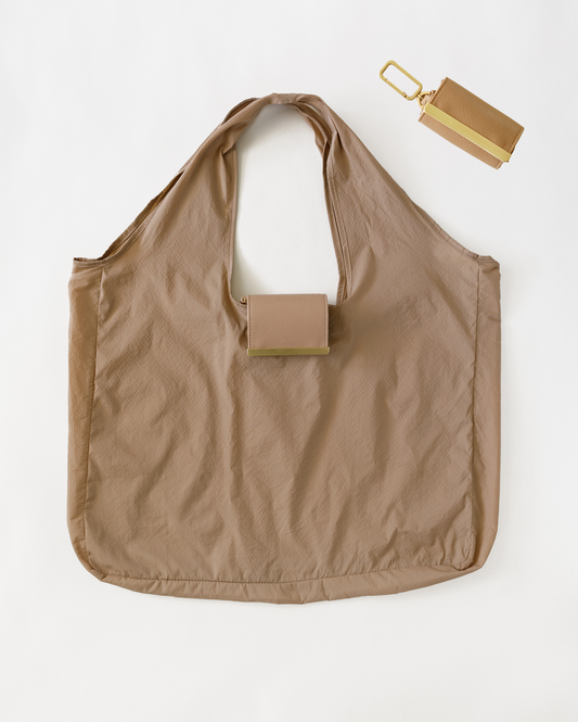 QuickBucket - keychain tote (caramel)