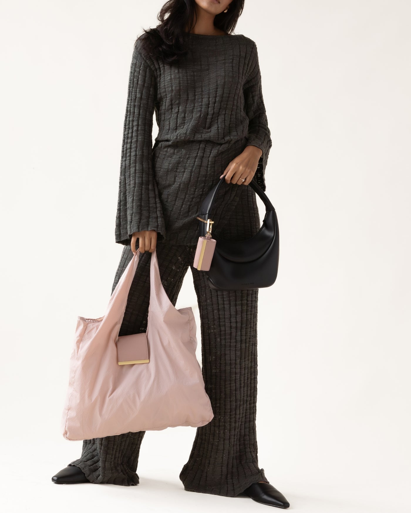 QuickBucket - keychain tote (blush)