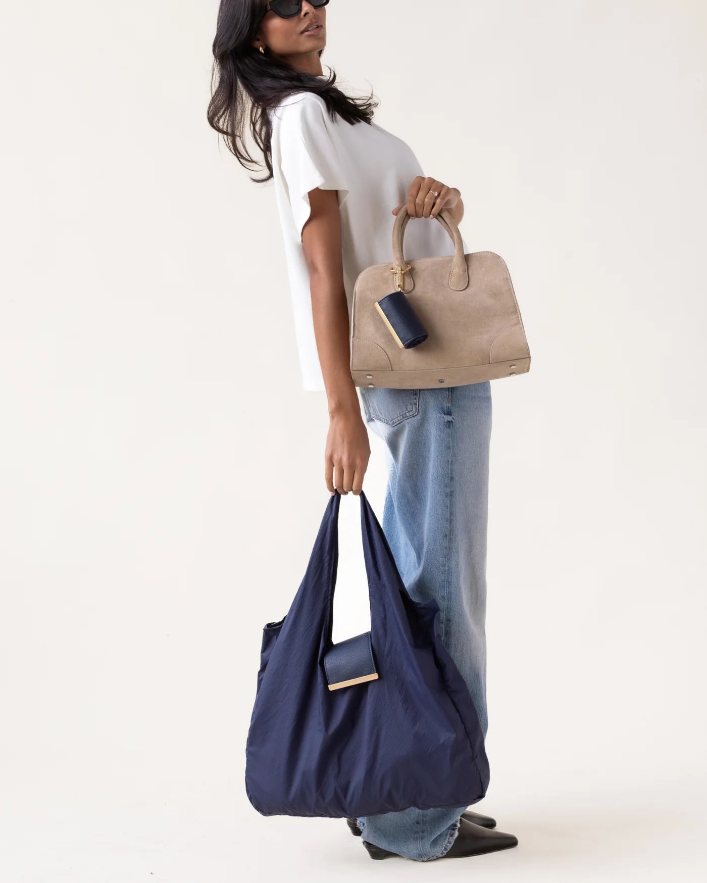 QuickBucket - keychain tote (navy)