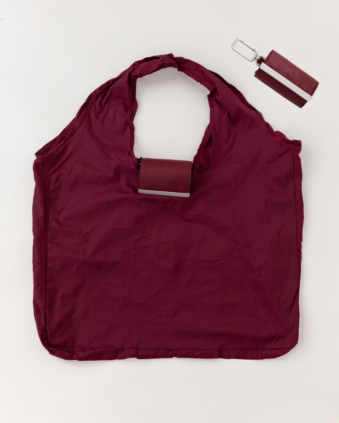 QuickBucket - keychain tote (burgundy)
