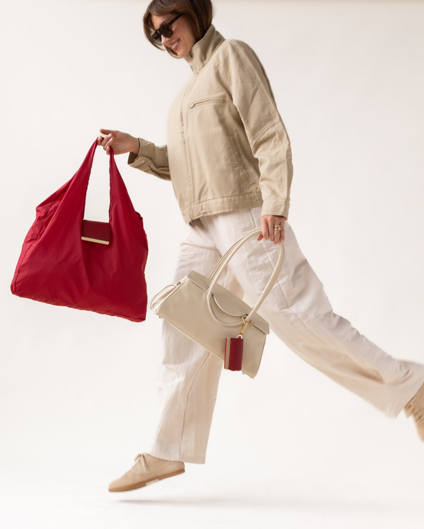 QuickBucket - keychain tote (cherry)