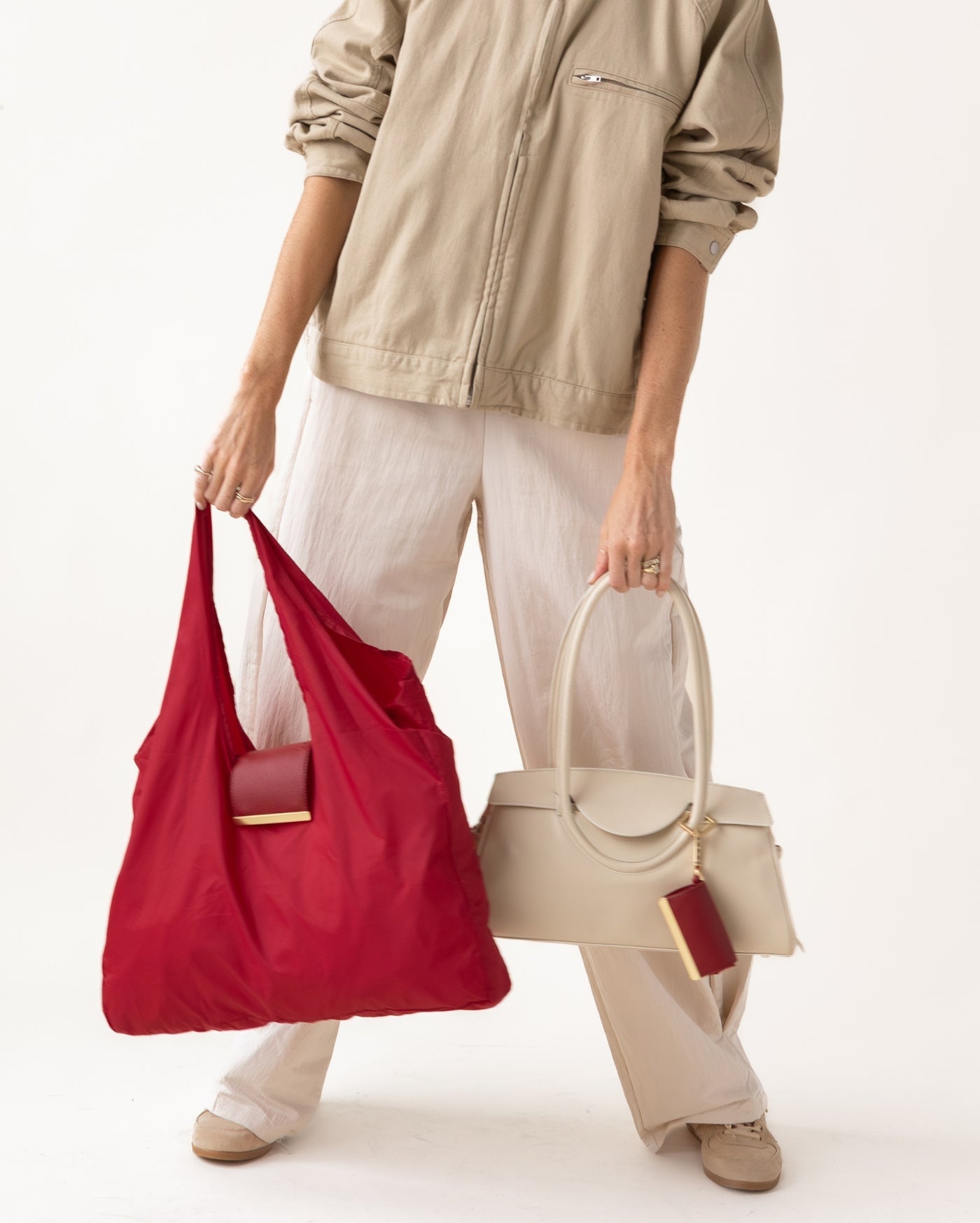 QuickBucket - keychain tote (cherry)