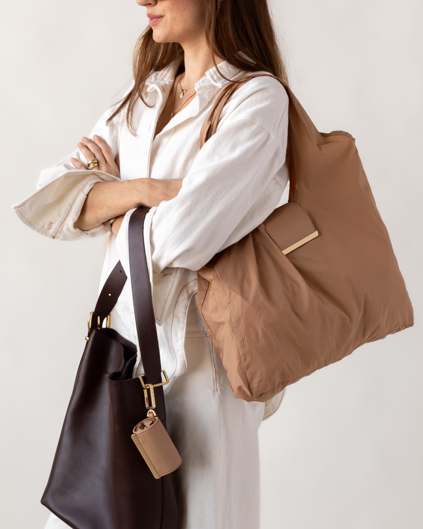 QuickBucket - keychain tote (caramel)