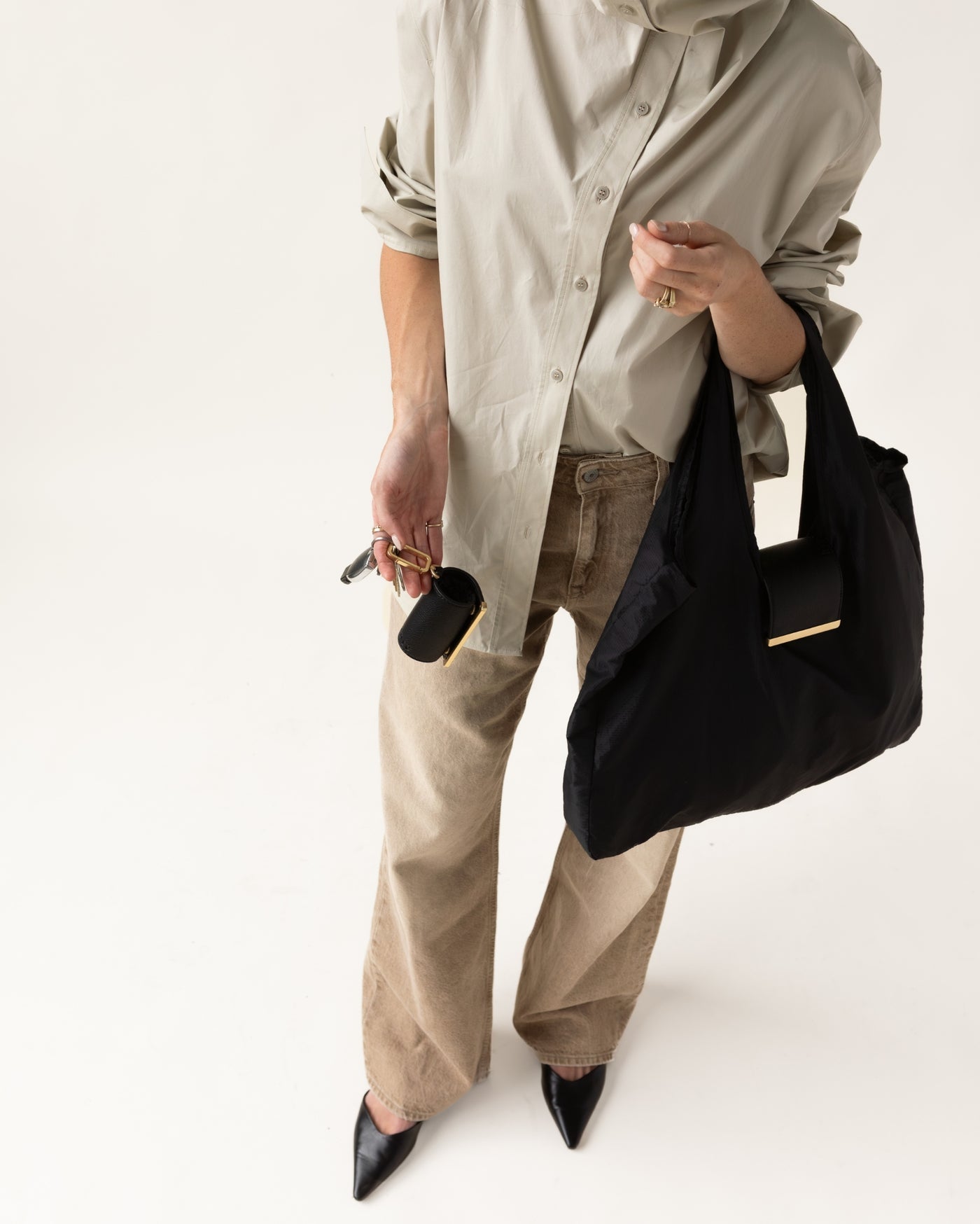 QuickBucket - keychain tote (Black)