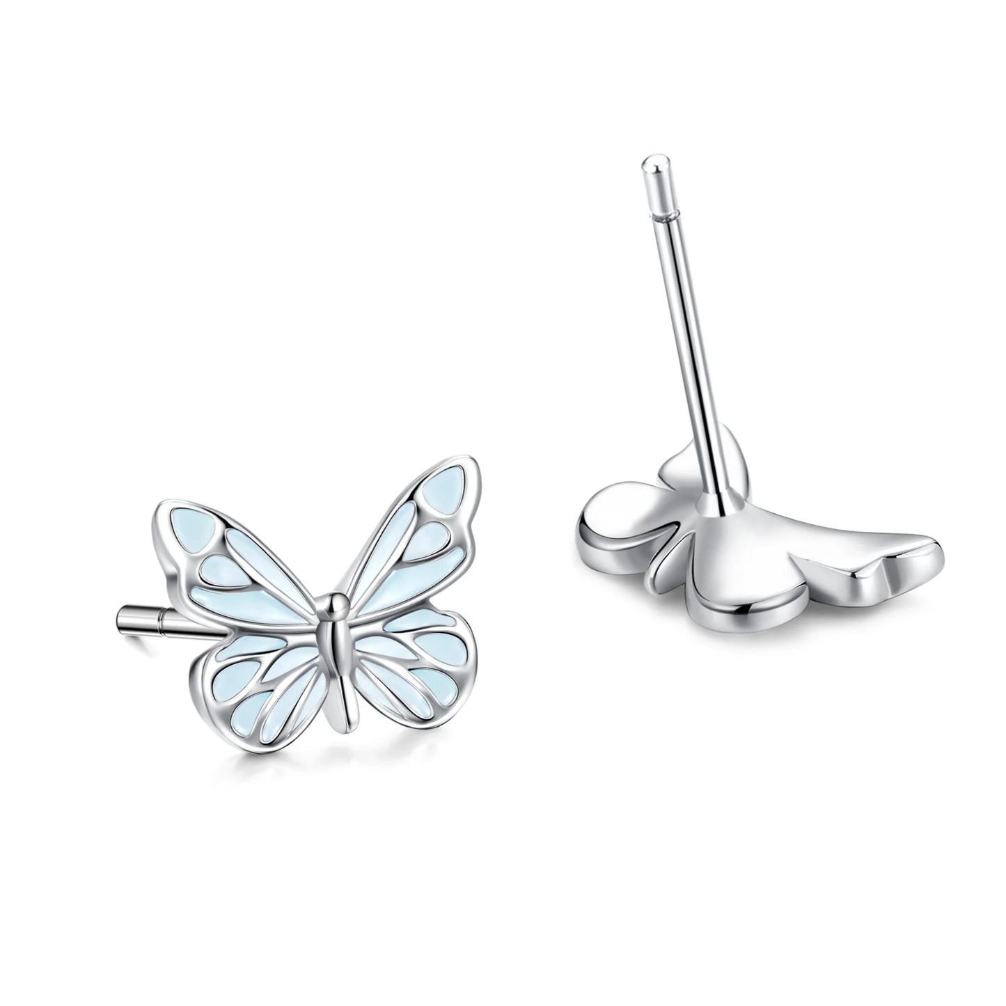QuickBucket - Butterfly Glow In The Dark Luminous Enamel Earrings