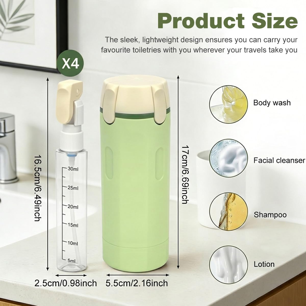 QuickBucket - Travel bottle kit (Set of 2)
