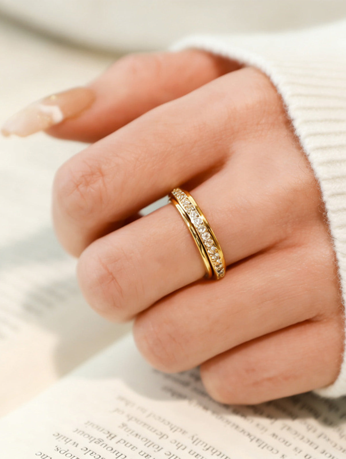 QuickBucket - Adjustable Soothing Spin Anxiety Ring (Set Of 2)