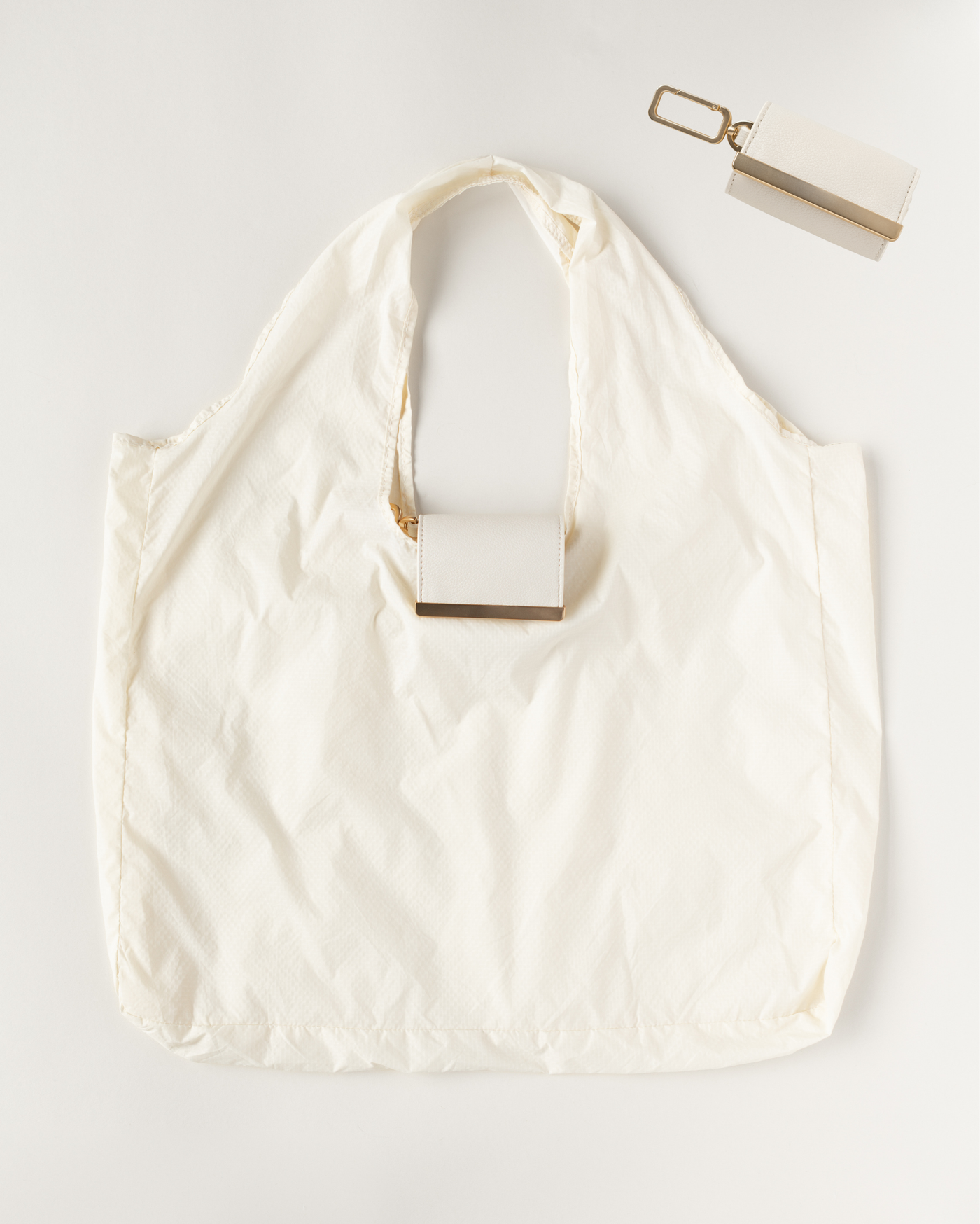 QuickBucket - keychain tote (cream)