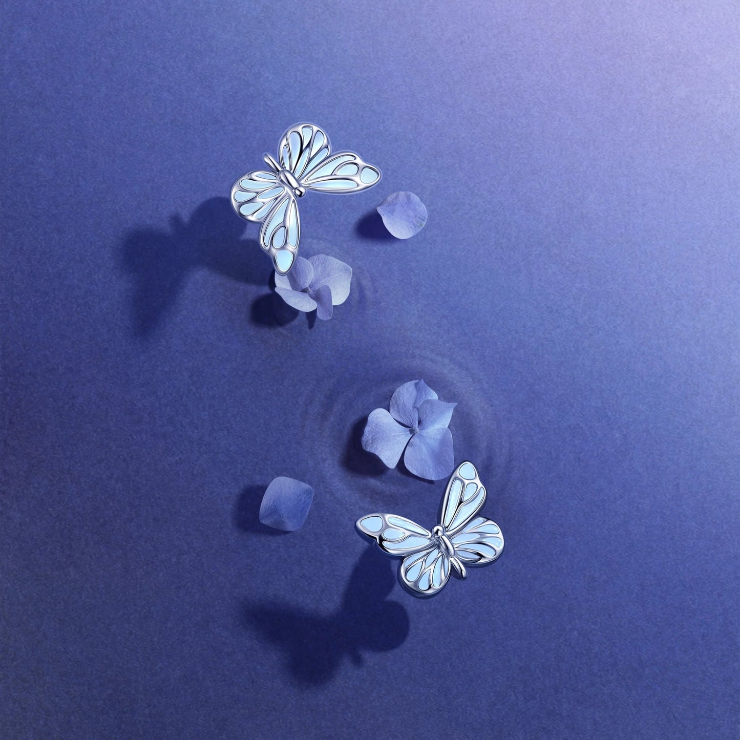 QuickBucket - Butterfly Glow In The Dark Luminous Enamel Earrings